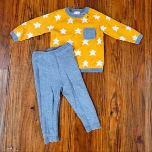 Cat & Jack Star Sweater Cable Knit Outfit